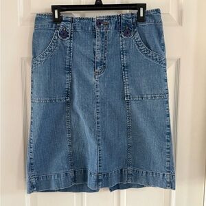 Vintage KIKIT Jeans Maurice Sasson Denim Skirt Size L‎